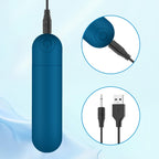 Kverg Handheld Electric Back Massager - Mini Waterproof&Rechargeable Handheld Deep Tissue Neck Blue A