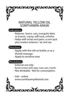 4x Angki Somthawin Hotel Spa Natural Thai Aroma Herb Yellow Oil 24cc Wholesale Price Made of Thailand