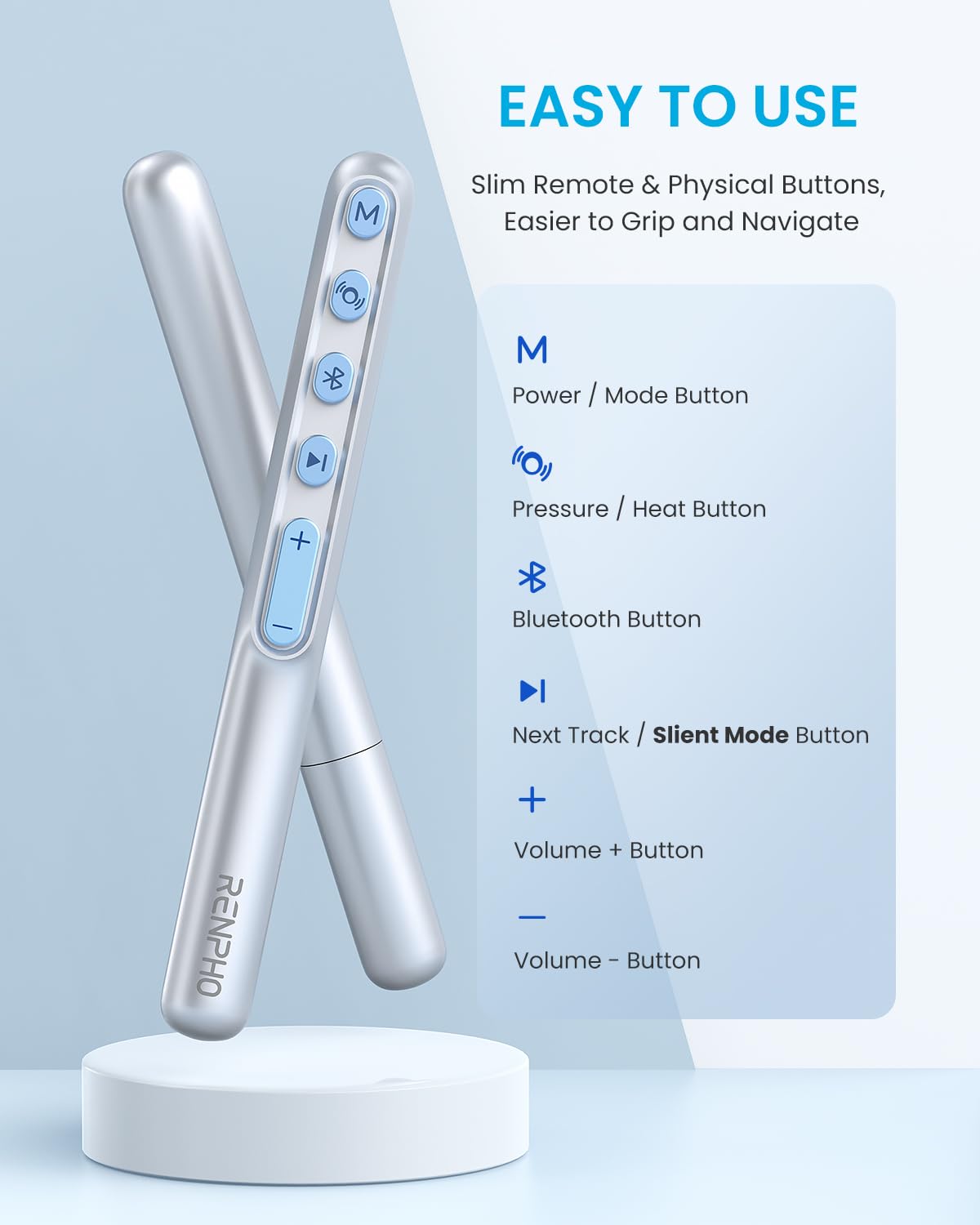 RENPHO FSA HSA Eyeris1 Eye Massager, Birthday Valentine's Day Gifts, Migraine Massager with Remote, Compression, Silent Mode, Bl