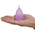 Croing ?????????????????? ???????? Reusable Menstrual Cup Set of 4, Period Cup, 2 pcs Small and 2 pcs Large (Purple and White)