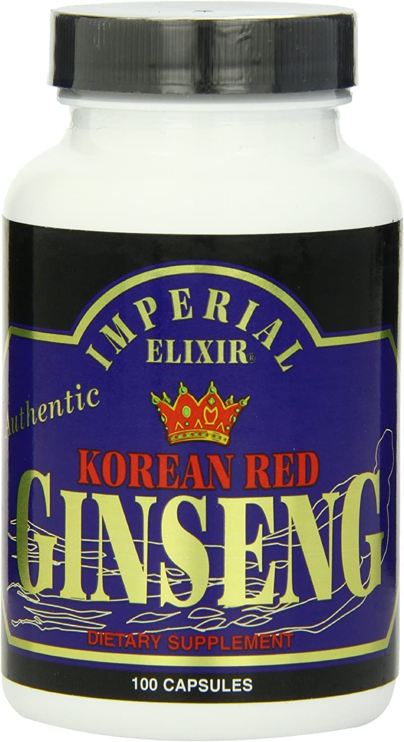 Imperial Elixir Korean Red Ginseng - 300 Mg Each - 100 Capsules