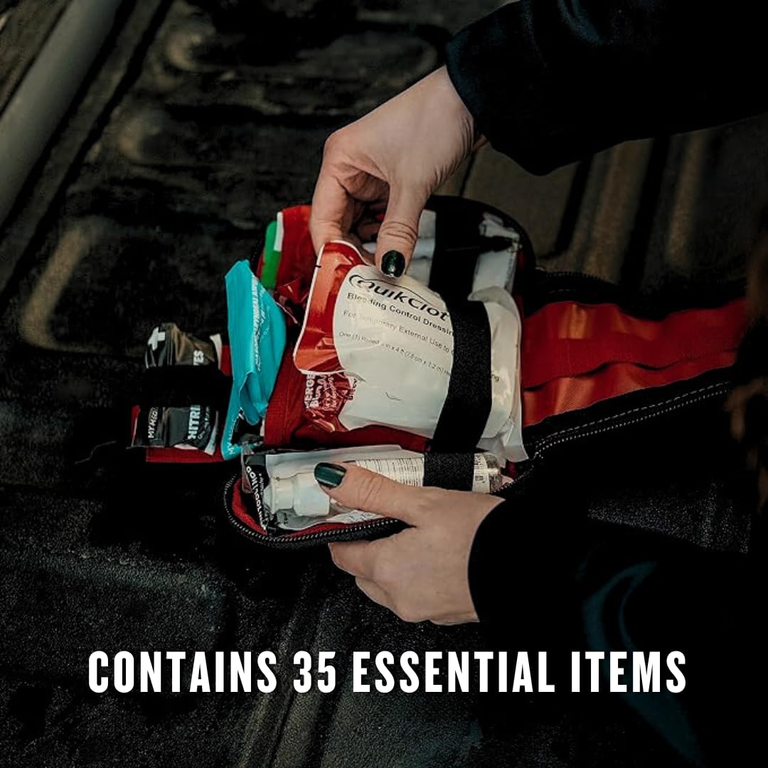 MY MEDIC TFAK Trauma First Aid Kit - Emergency Medical Rescue Gear Bag & Tactical Survival Supplies for Hunting, Hiking, Camping