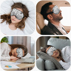NOHSHE Leaves Sleep Eye Mask Hand Drawn Decorative Elements Silk Eye Mask Sleeping Soft Eye Shade Cover for Men Women Boy Girl A