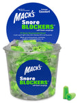 Macks Snore Blockers Soft Foam Earplugs, 100 Pair Tub - Individually Wrapped - 32 dB High NRR, 37 dB SNR - Comfortable Ear Plug