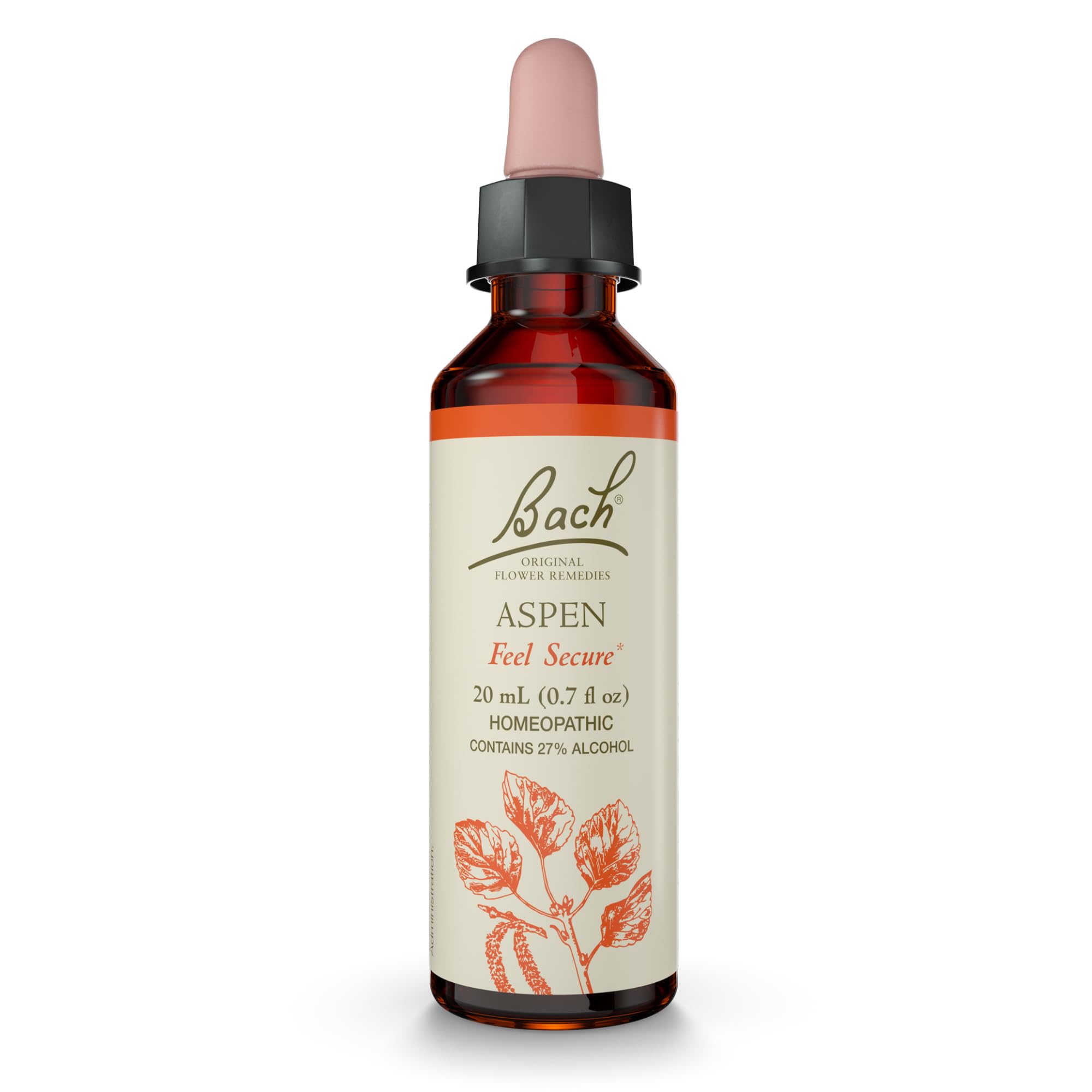 Bach Original Flower Remedies, Aspen - Feel Secure - Natural Homeopathic Flower Essence for Emotional Balance - Vegan, Gluten Fr