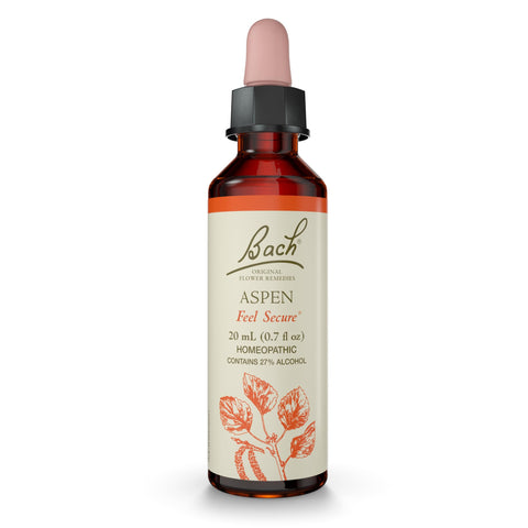 Bach Original Flower Remedies, Aspen - Feel Secure - Natural Homeopathic Flower Essence for Emotional Balance - Vegan, Gluten Fr