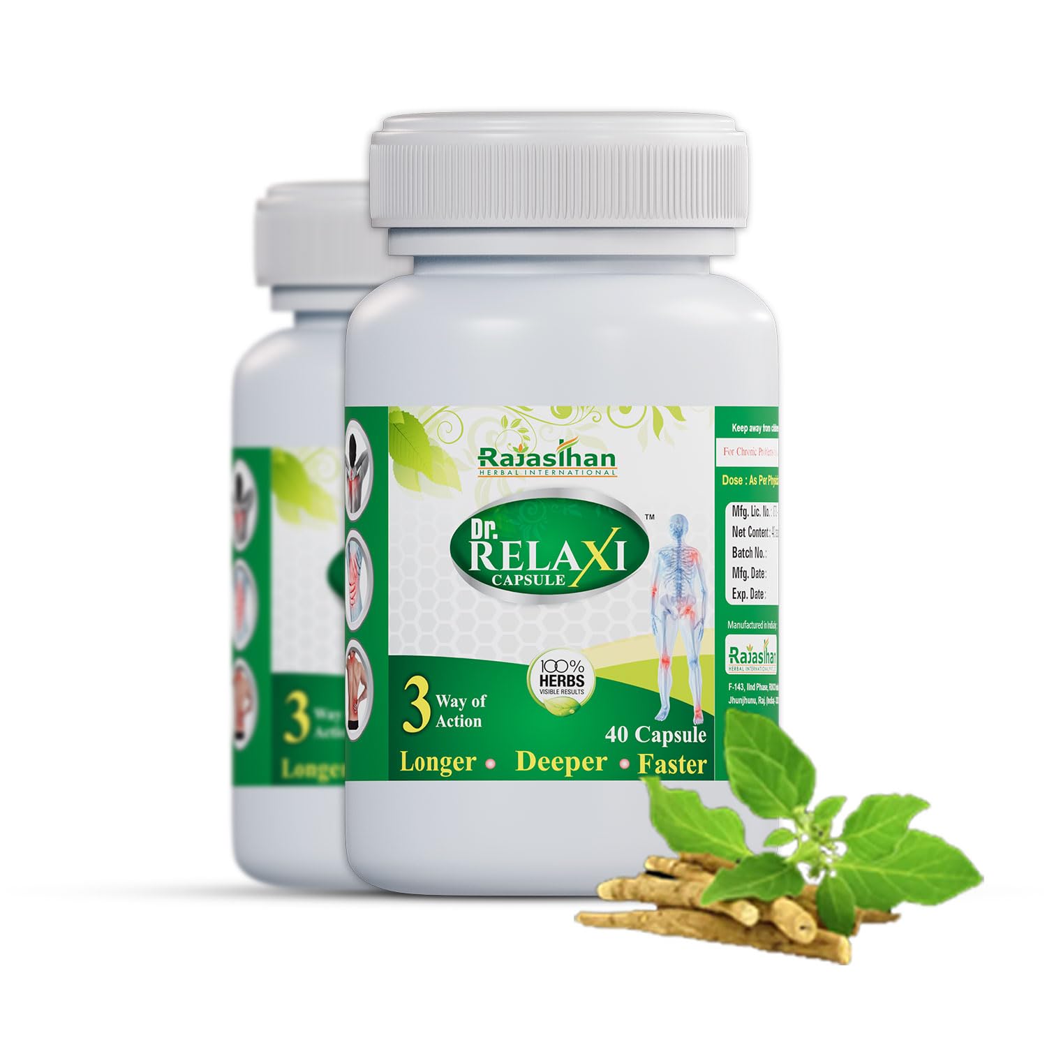 Dr. Relaxi Capsules  Natural Support For Joint Comfort, Mobility & Muscle Wellness | Herbal Formula For Neuromuscular & Physica