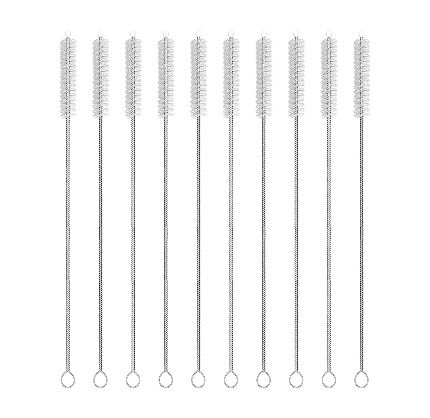 Erza Straw Cleaner Brush Set, 10Piece Long Cleaning Brush For Straws On Tumbler, Water Bottle, Sippy Cup, And Pipes, Tubes Or H