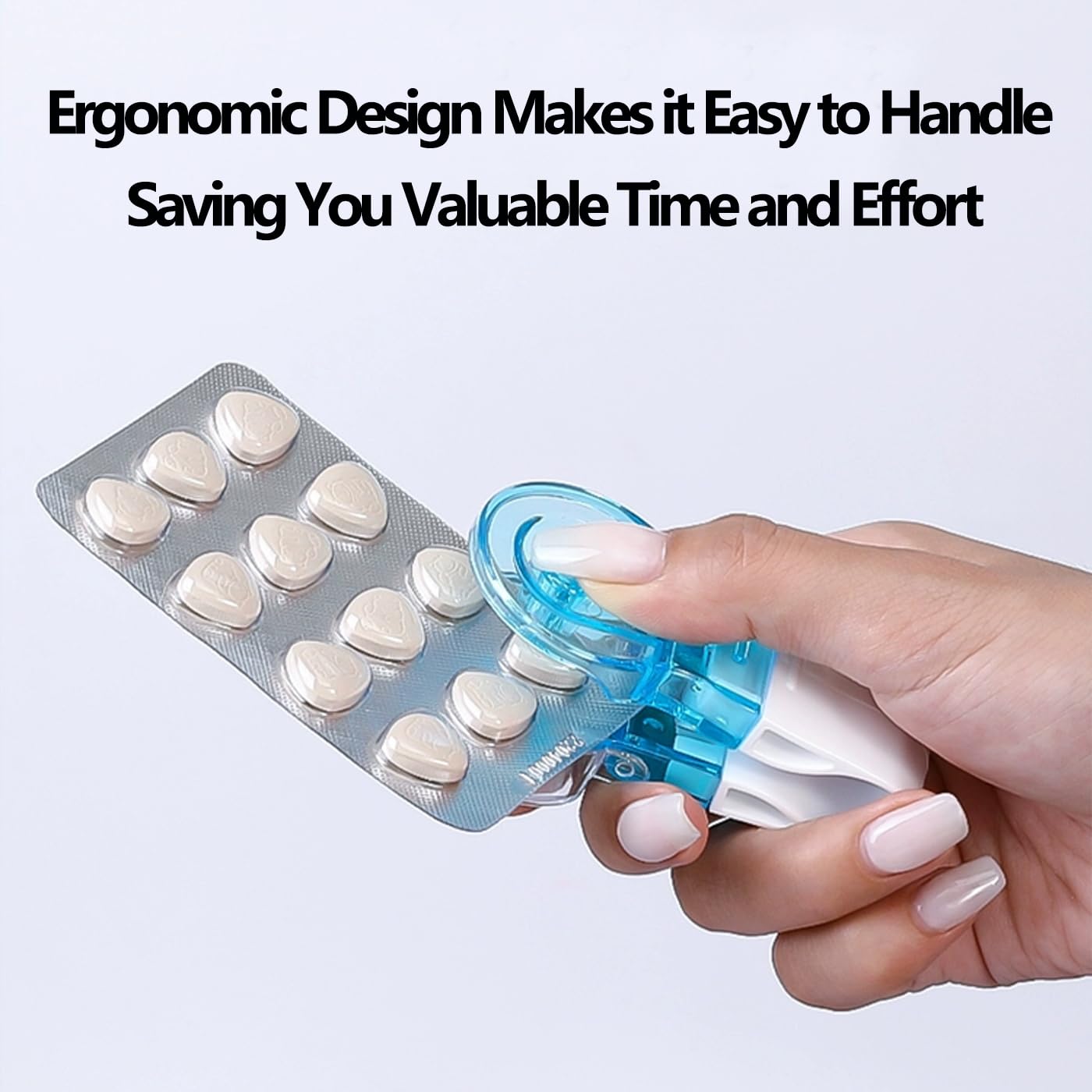 HHaaoo Portable Pill Taker Remover, Tablets Pill Popper for Blister Packs, Aid for Elderly, Disabled, Arthritis