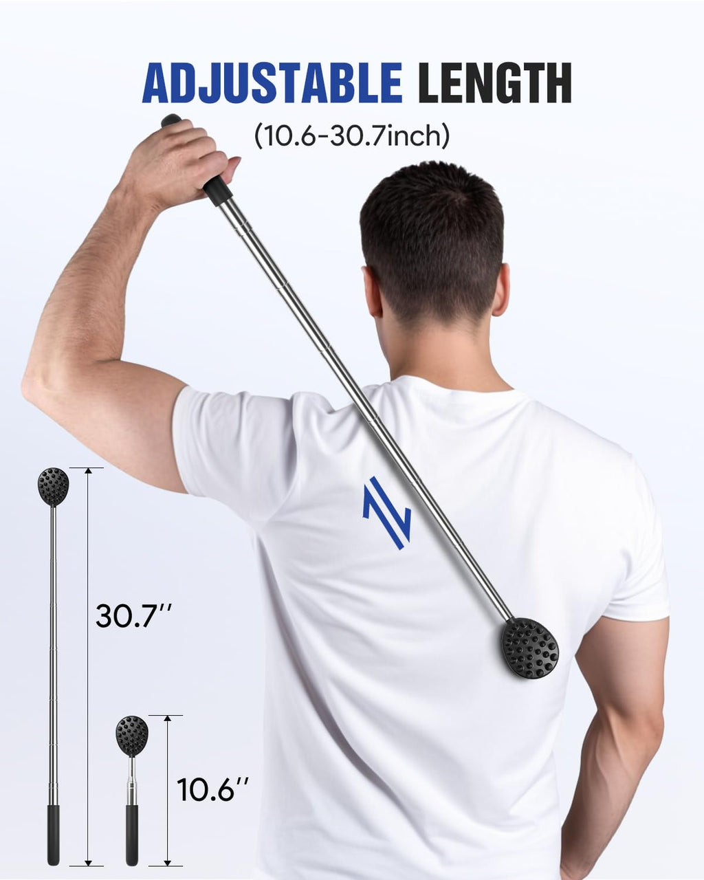 Gelibo Telescoping Back Scratcher with 5Pcs Detachable Heads,Fathers Day Dad Gifts from Wife Daughter Son,Mens Gifts,Husband, Ex
