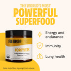 FreshCap Organic Cordyceps Mushroom Extract Powder Supplement - Ayurveda For Energy, Exercise Performance & Endurance - Vegan, P