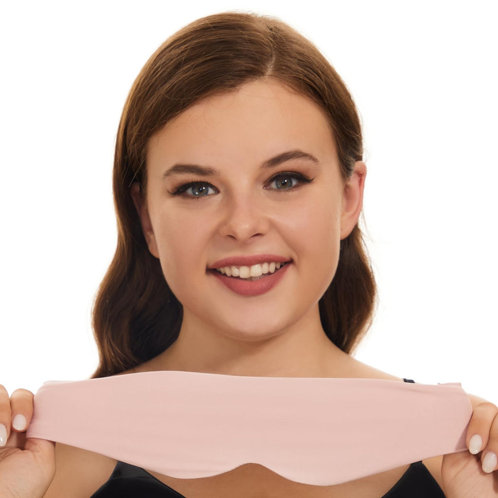 ALASKA BEAR Sleep Mask Side Sleepers Headband Design, Soft Eye Shades for Men and Women 100% Blackout Mask Extra-Plush, Pink