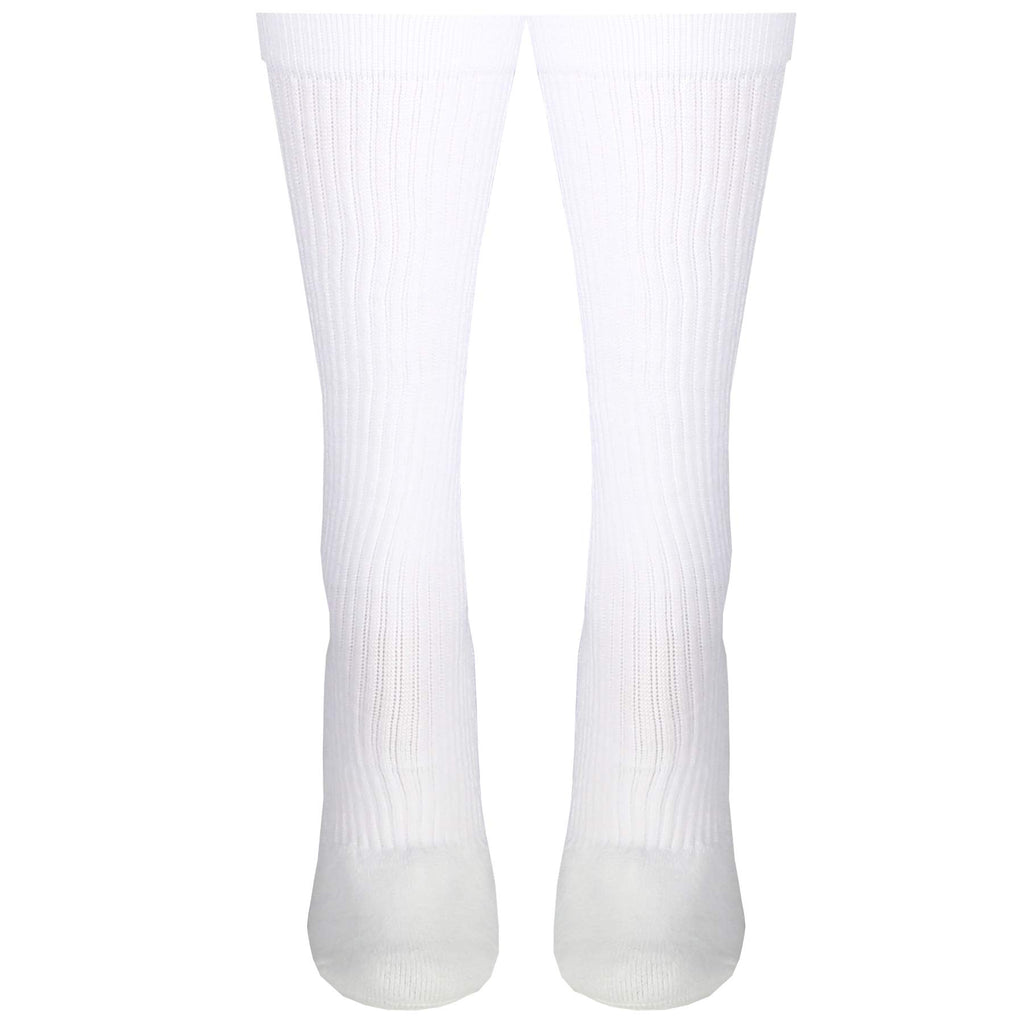 Truform 15-20 Mens Athletic Crew Sock, XL, White (Pack of 2)