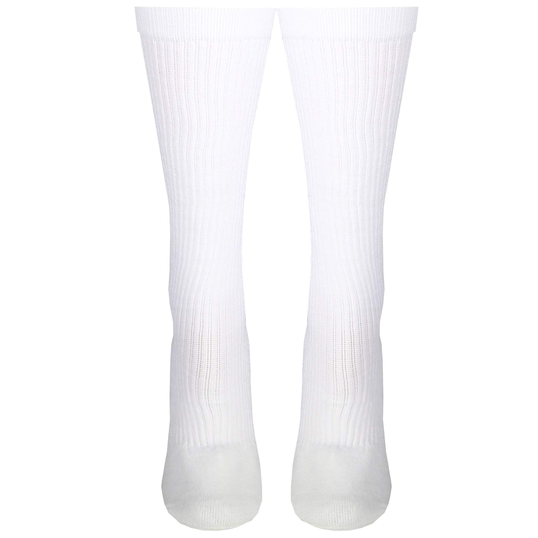Truform 15-20 Mens Athletic Crew Sock, XL, White (Pack of 2)