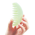 LEOSENSE Scalp Massage Comb, Scalp Massager for Hair Growth, Head Scratcher for Itchy Scalp, Natural Gua Sha Jade Stone, Acupres
