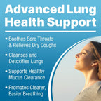 LUNG CLEAR PRO Lung Support Supplement Drops with Wild Mullein Leaf Extract for Lungs and Mucus Relief Support - 2 Fl oz - 6 Bot