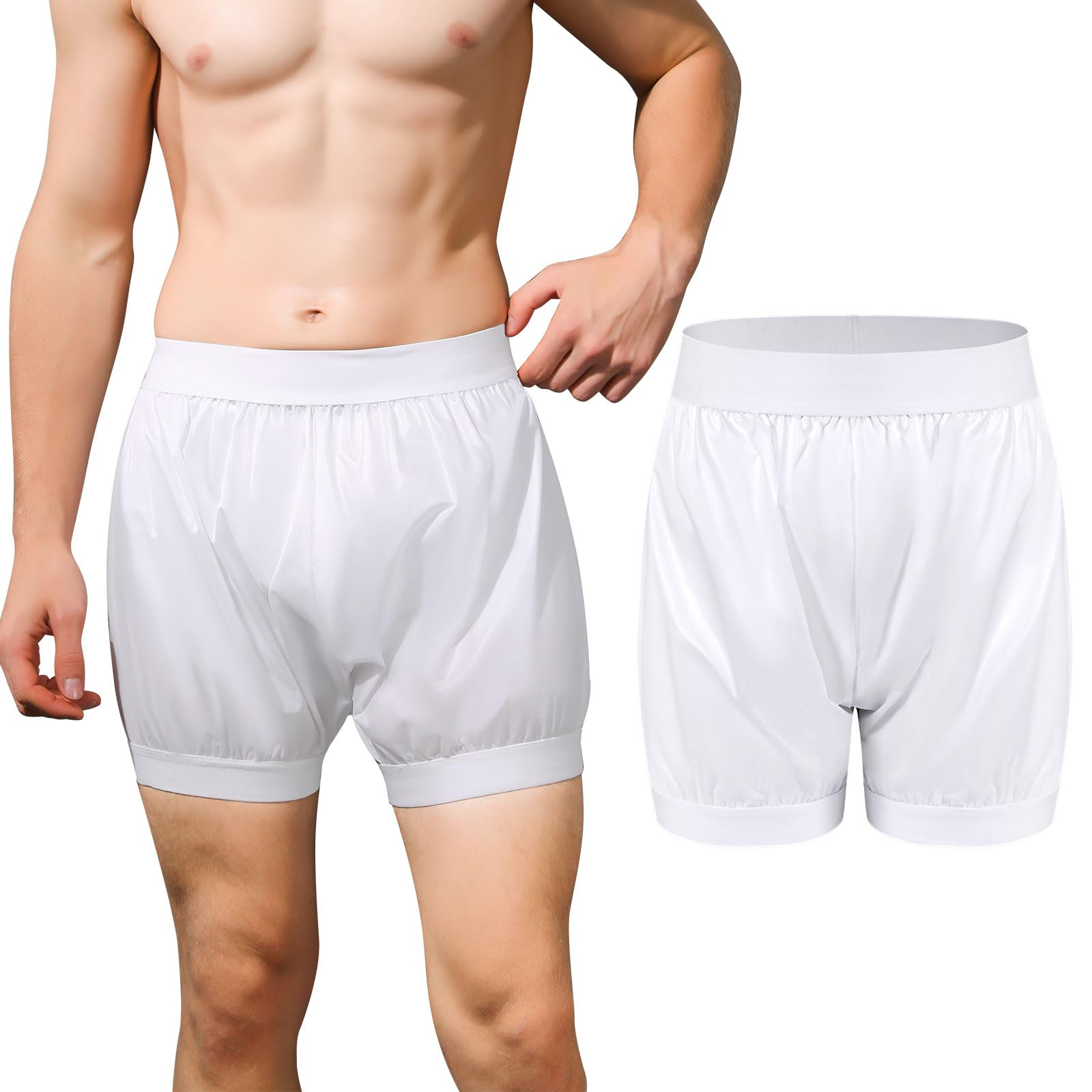 Carer Adult Diaper Cover Unisex Washable Incontinence Boxer Briefs Enclosed Elastic, Widened Waistband Design Leakproof Incontin