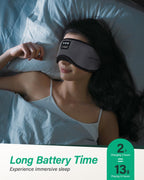 LC-dolida Sleep Headphones, White Noise Bluetooth Sleep Mask 3D Breathable Wireless Eye Mask for Timing, Sleep Mask with Bluetoo