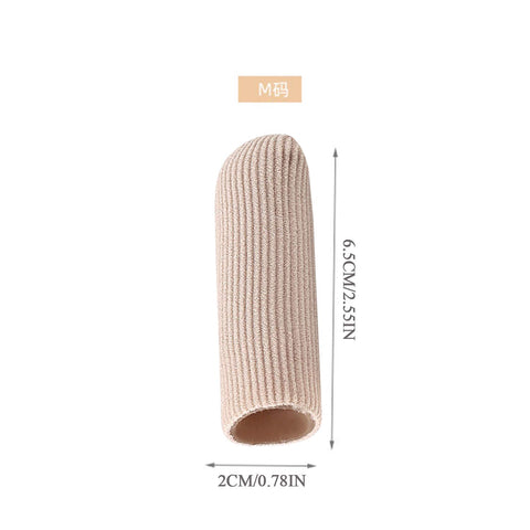 Yimanduo 5 Pieces Gel Toe Protectors, Fabric and Silicone Caps, Toe Sleeves Support Toe Tubes for Arthritis, Hammer Toe, Corn Bl