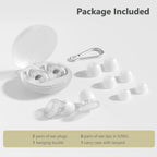 Yawsoy Reusable Ear Plugs, Low-/Mid-Level Noise Reduction Earplugs with Clear Speech for Conversation, Work, Social Gatherings &