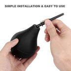RANEU Enema Bulb Douche Enema Kit for Women & Men with 3 Nozzles & Lube