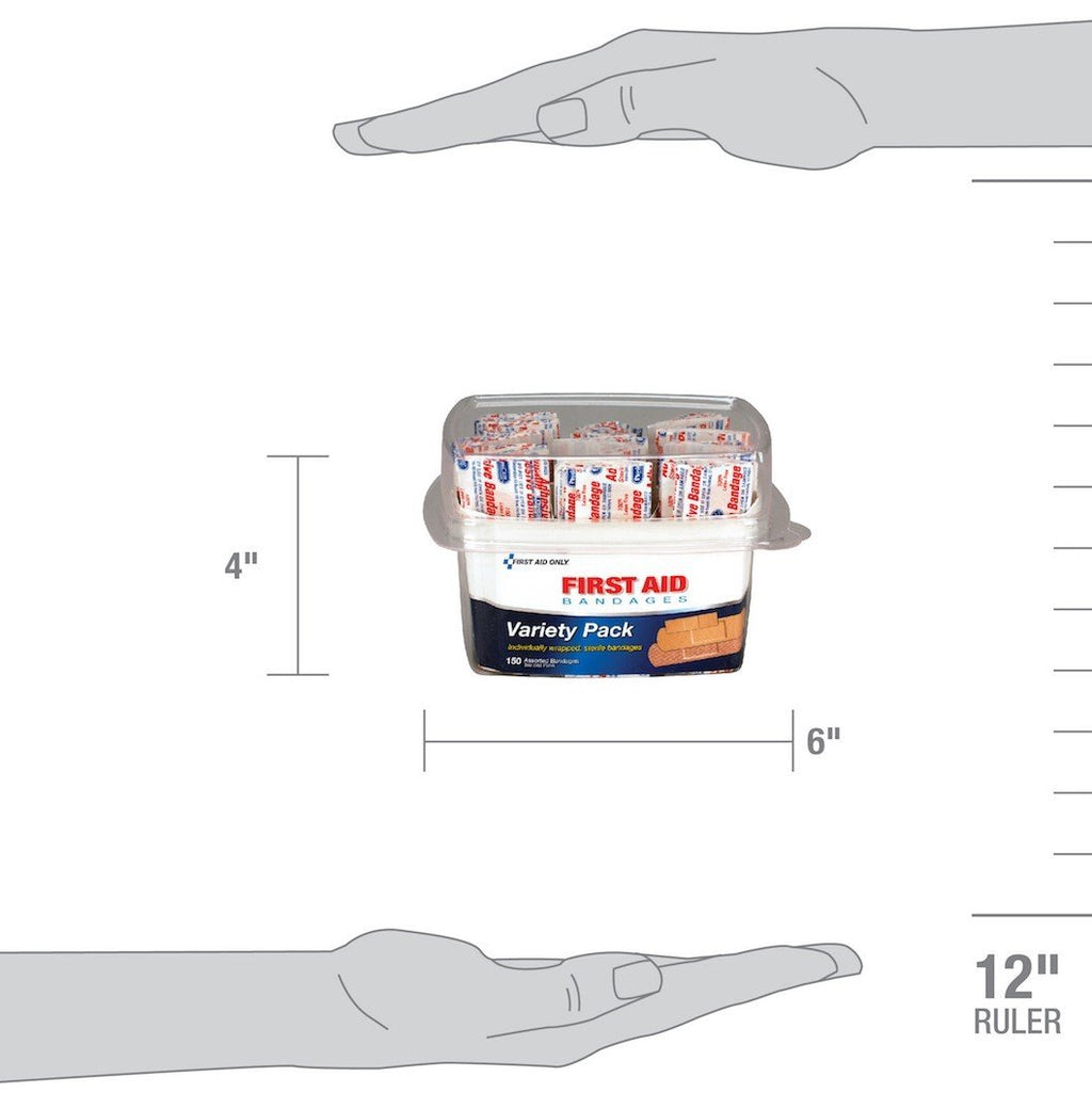 PhysiciansCare by First Aid Only First Aid Bandages, Assorted, 150 Pieces