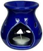 Mkd2 Rise Ceramic Candle Aroma Oil Burner Diffuser Lamp -Set of 6 (Blue) for Home Fragrance