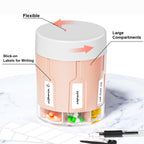 Extra Large Supplement Organizer,Betife Daily Weekly Pill Organizer Bottle, Pill Dispenser with 7 Large Compartments, Organizer