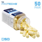 Flents Foam Ear Plugs, 50 Pair for Sleeping, Snoring, Loud Noise, Traveling, Concerts, Construction, & Studying, Contour to Ears