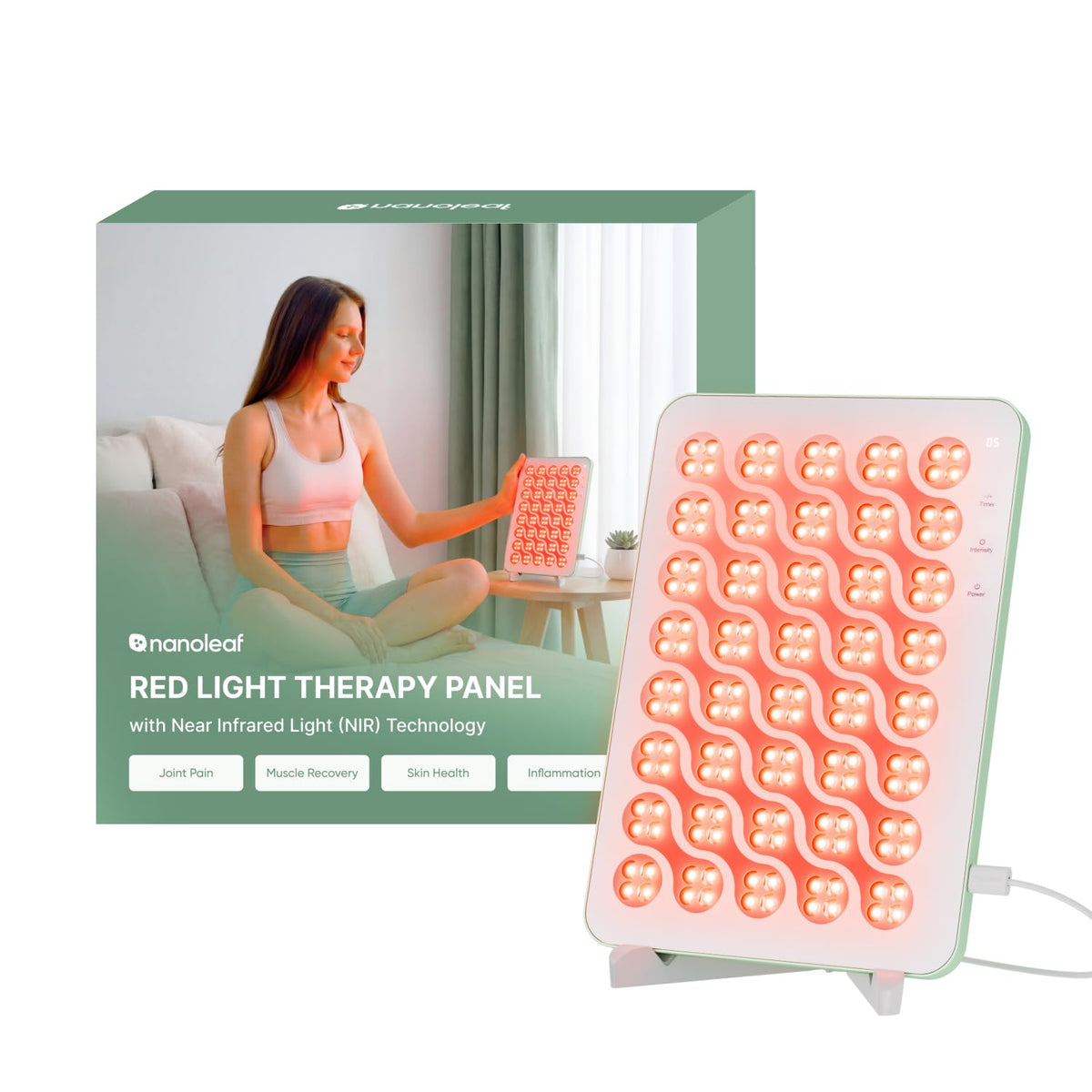 Nanoleaf Red Light Therapy Panel for Face & Body, 160 Dual Chip LEDs