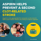 Bayer Aspirin Low Dose 81 mg, Enteric Coated Tablets, Doctor Recommended, Secondary Prevention of Cardiovascular Disease, 300 Sa