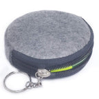 Pill Organizer Travel Pill Cases Weekly Cute Round Pill Box Purse Pill Container Portable Small Medicine Organizer (Blue+Bag)