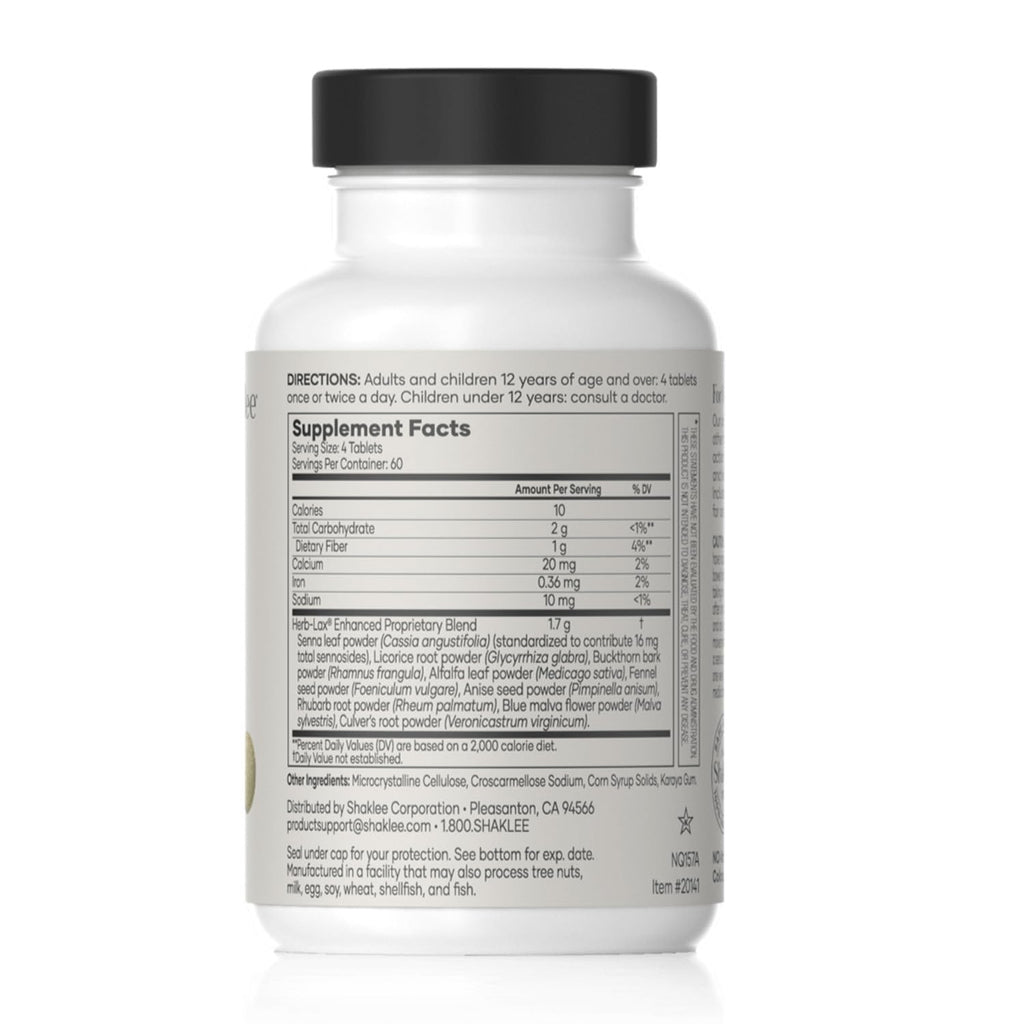 Shaklee - Herb-Lax Gentle Laxative - Herbal Blend with Senna Leaf for Digestive Health & Regularity - Occasional Constipation Su