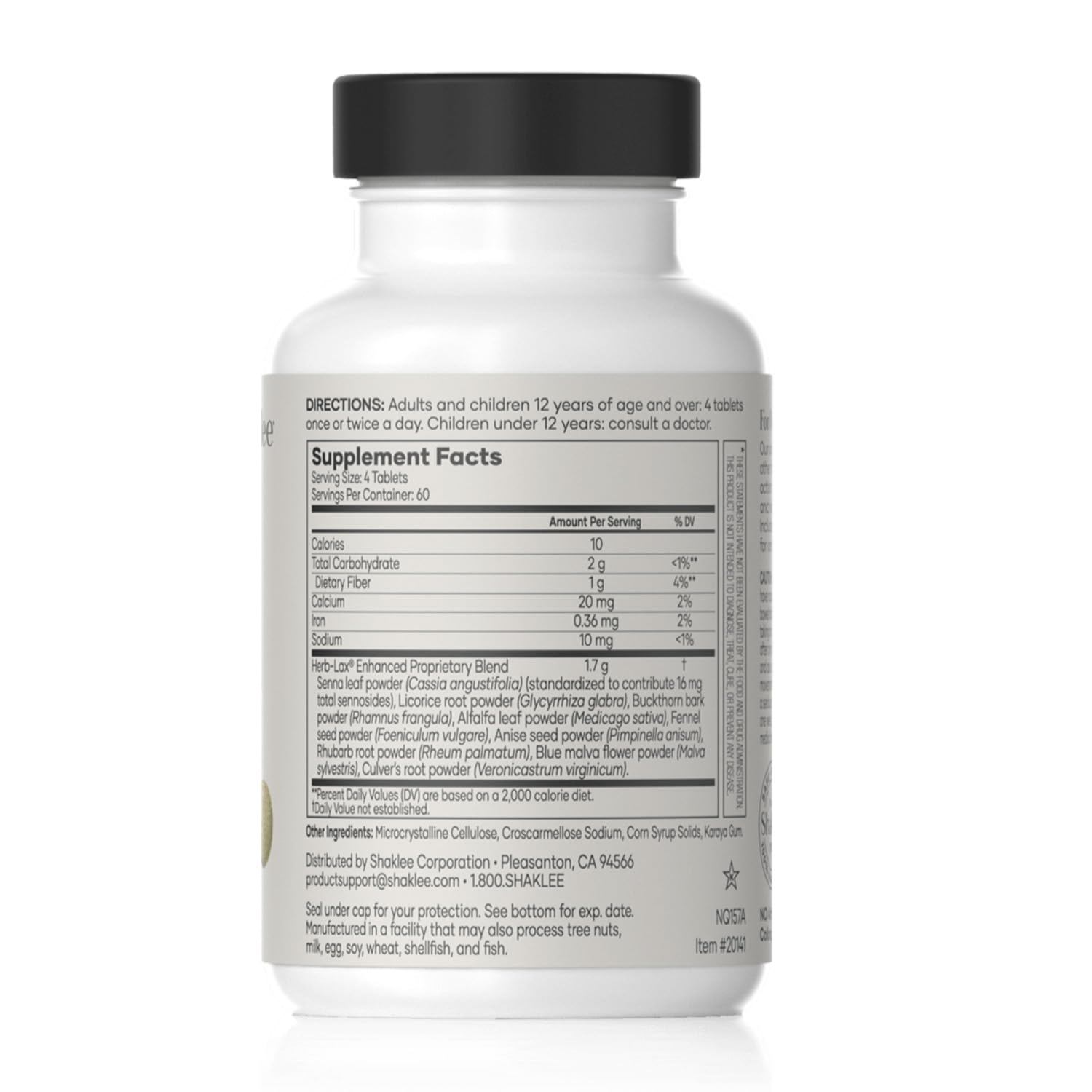 Shaklee - Herb-Lax Gentle Laxative - Herbal Blend with Senna Leaf for Digestive Health & Regularity - Occasional Constipation Su