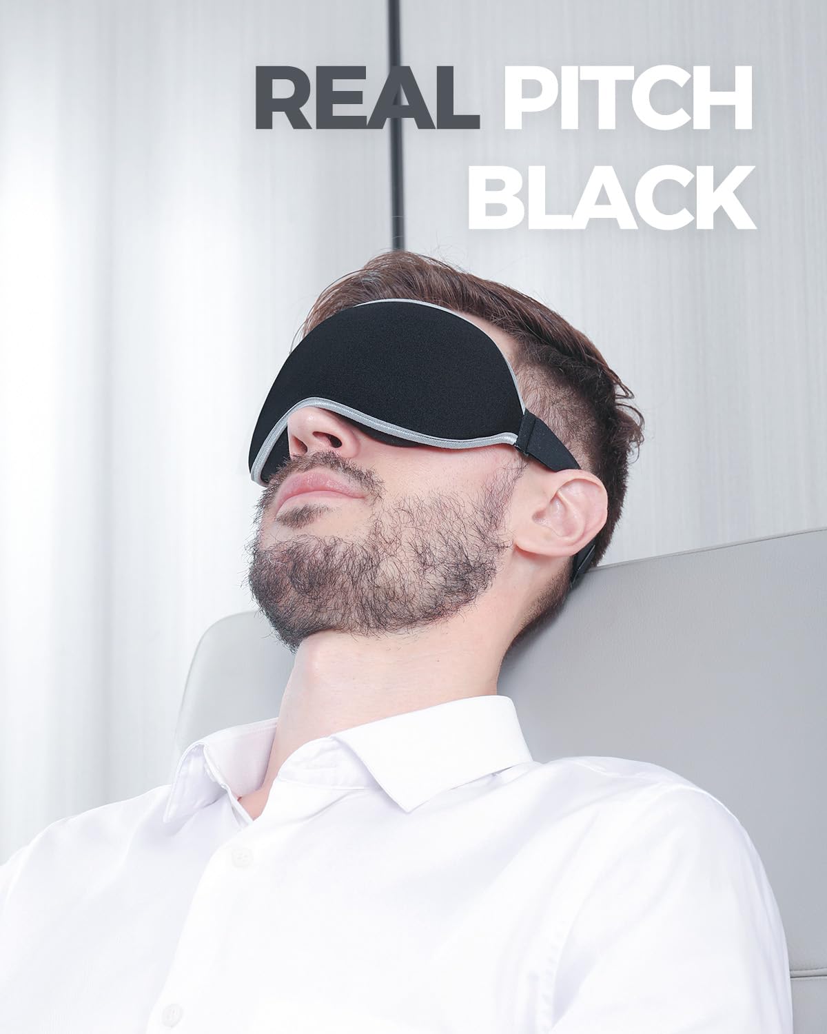 MZOO Luxury Sleep Mask for Back and Side Sleeper, Completely Block Out Light Sleeping Eye Mask for Women Men, Zero Eye Pressure