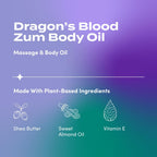 Indigo Wild Zum Dragons Blood Body Oil - Nourishing Body Massage Oil for Massage Therapy & Hydration - Nourishing, Vegetarian M