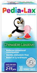 Pedia-Lax Laxative Chewable Tablets for Kids, Ages 2-11, Watermelon Flavor, 30 CT