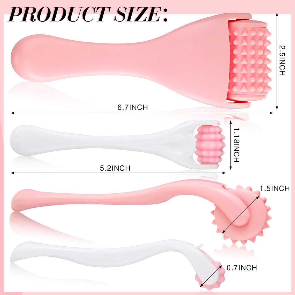 Tondiamo 2 Pcs Muscle Roller Stick Fascia Body Cellulite Face Muscle Massage Roller Manual Massage Tools for Muscles Relief Neck