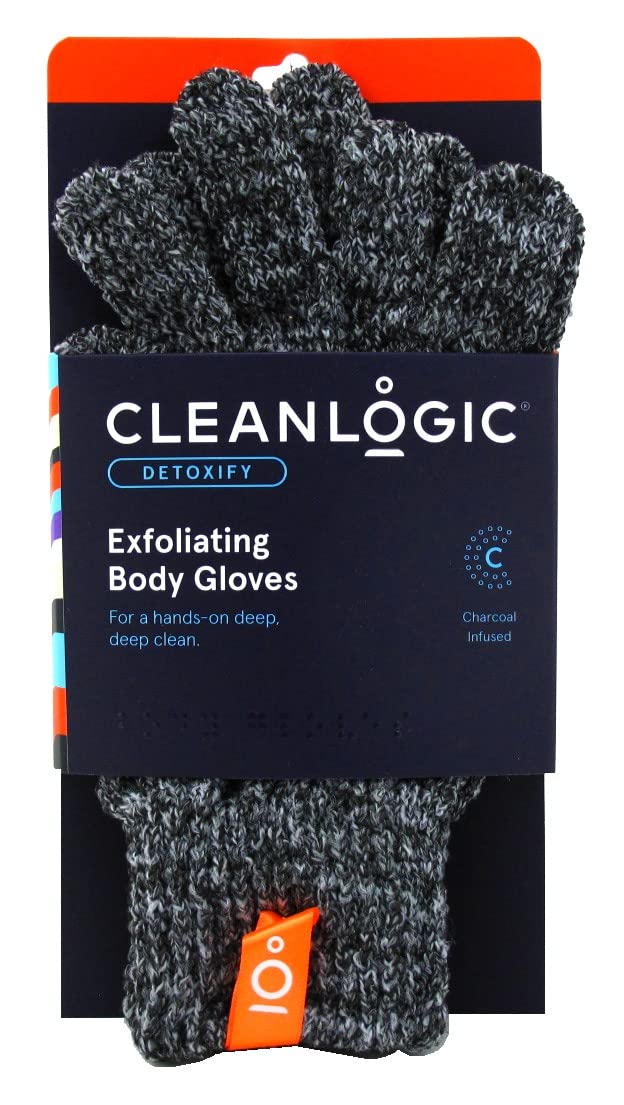 Clean Logic Exfoliating Body Gloves Charcoal Infused