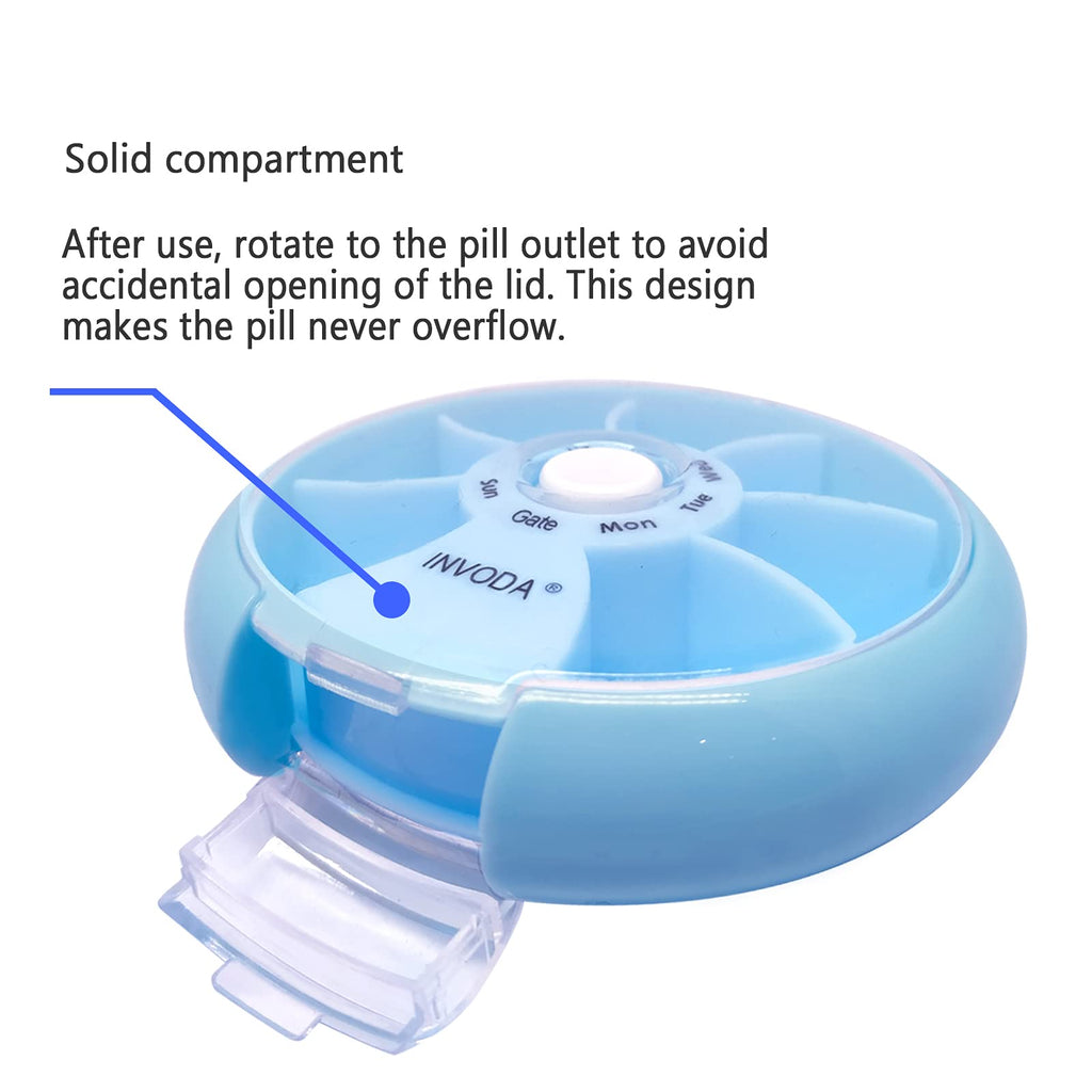 Weekly Pill Organizer 7 Compartments Daily Pill Box Travel Small Pill Container Portable Pill Case Fish Oil Supplements Vitamins
