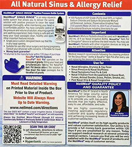 NeilMed Sinus Rinse 100 Salt Premixed Packets for Allergies & Sinus (Pack of 3)