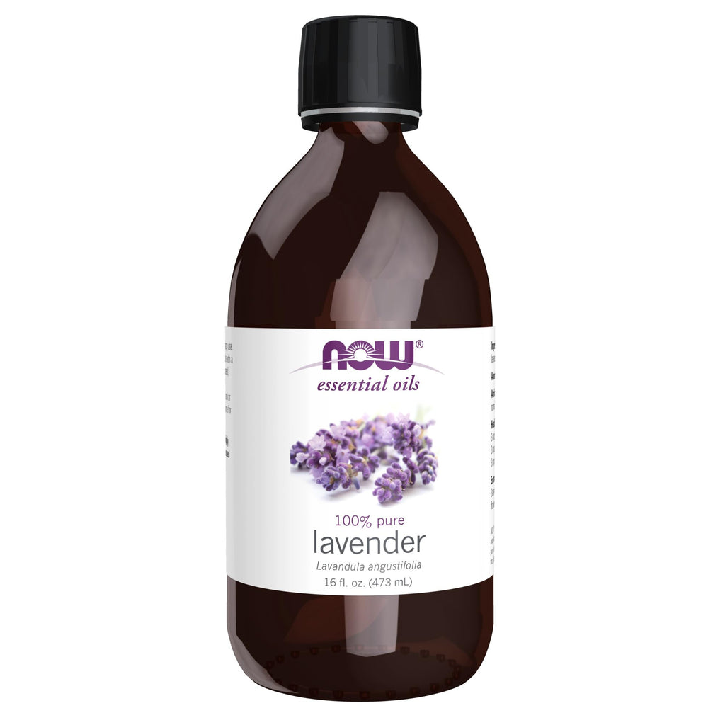 NOW Foods Essential Oils, Lavender Oil, Soothing Aromatherapy Scent, Steam Distilled, 100% Pure, Vegan, Child Resistant Cap, 16-