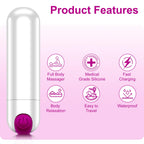 Kieasn Upgrade Mini Massager, Portable Massager for Body Relaxation (Silver Purple)