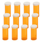 Empty Plastic Pill Bottles with Easy Open Snap Caps (Not Child Resistant), Prescription Medication Vials, Clear Containers Pill 