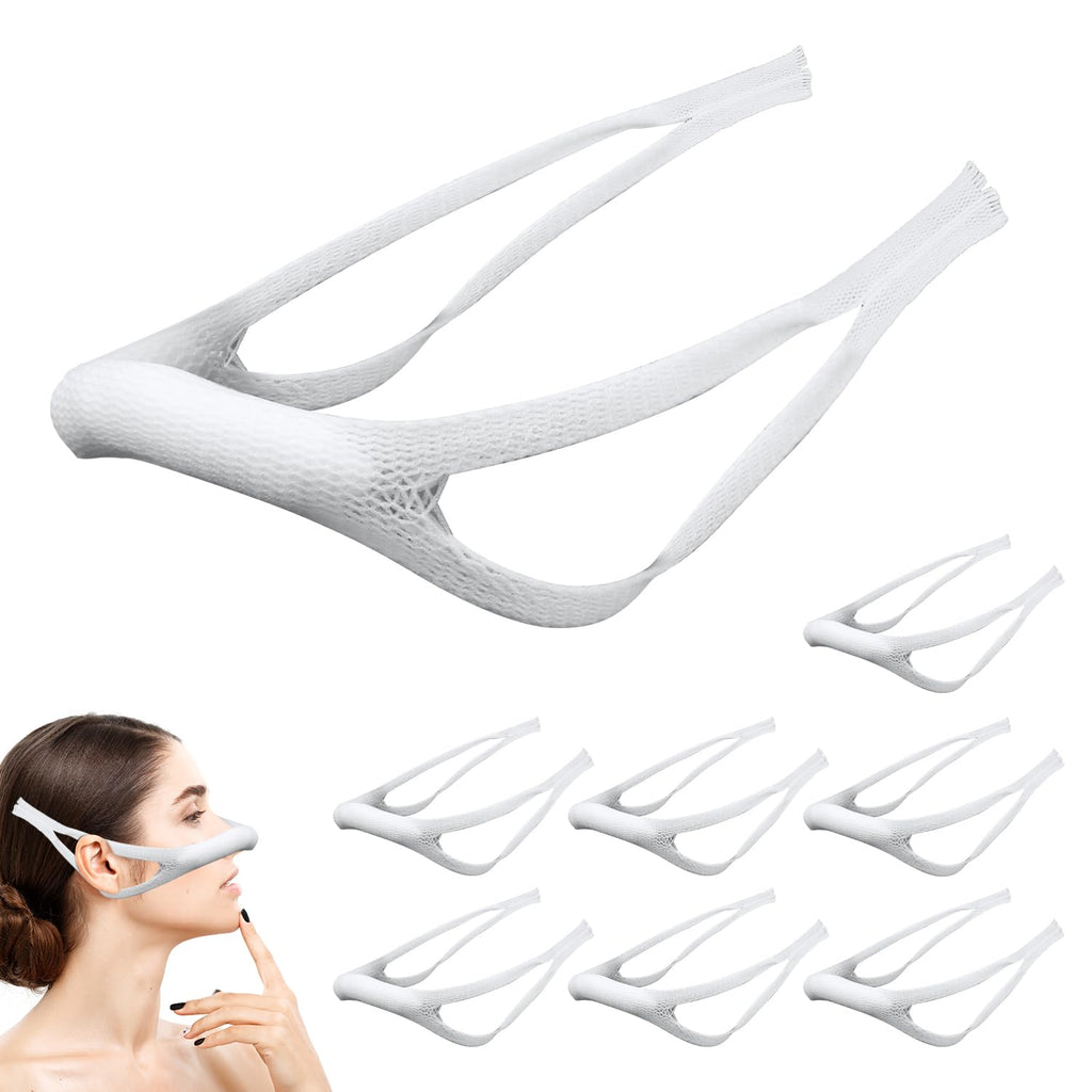 8pcs Elastic Nose Bandage, High Absorption External Nasal Dressing Holder After Surgery Breathable Bandage Strip After Nose Job 