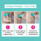 LaVie 5-in-1 Lactation Massager Roller, Manual Massage Roller, Breastfeeding Tool to Improve Milk Flow, Discomfort, Breast Massa