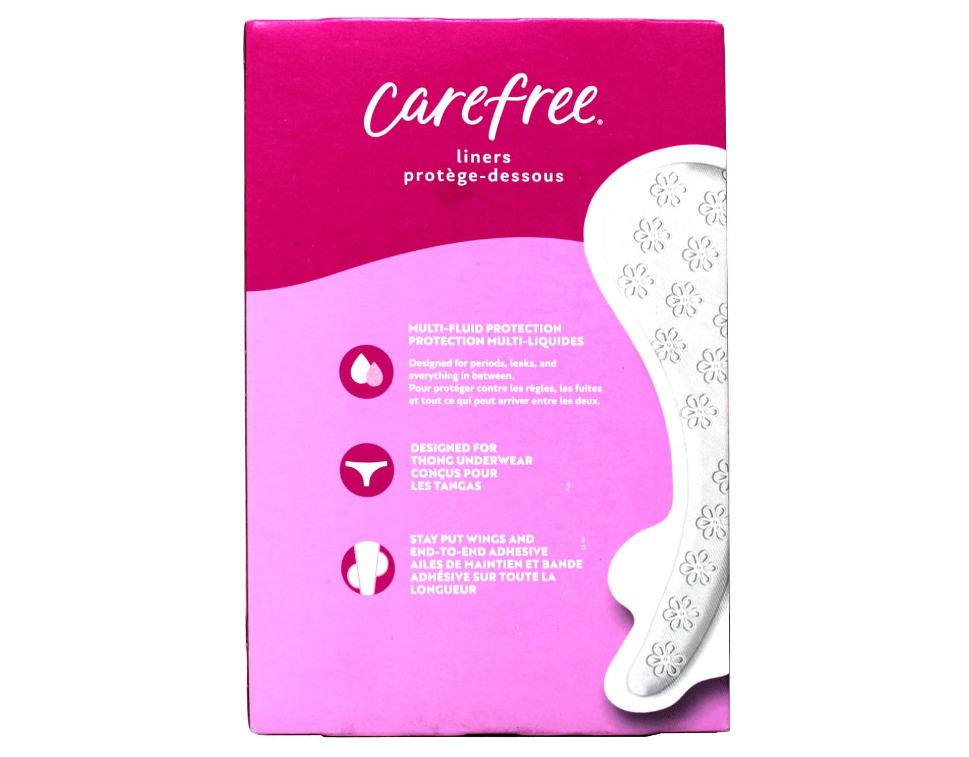 Carefree Thong Pantiliner Unscented 49 Liners Per Box