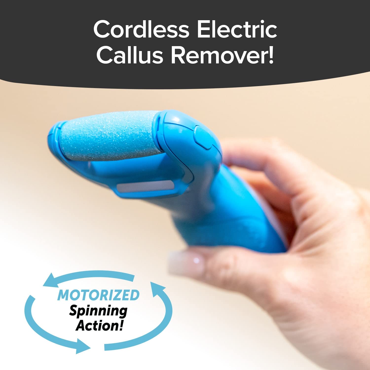 PedEgg Power Cordless Motorized Callus Remover w/ Bright LED Light As Seen On TV, Quickly Removes Calluses & Dry Skin w/ 2000 RP