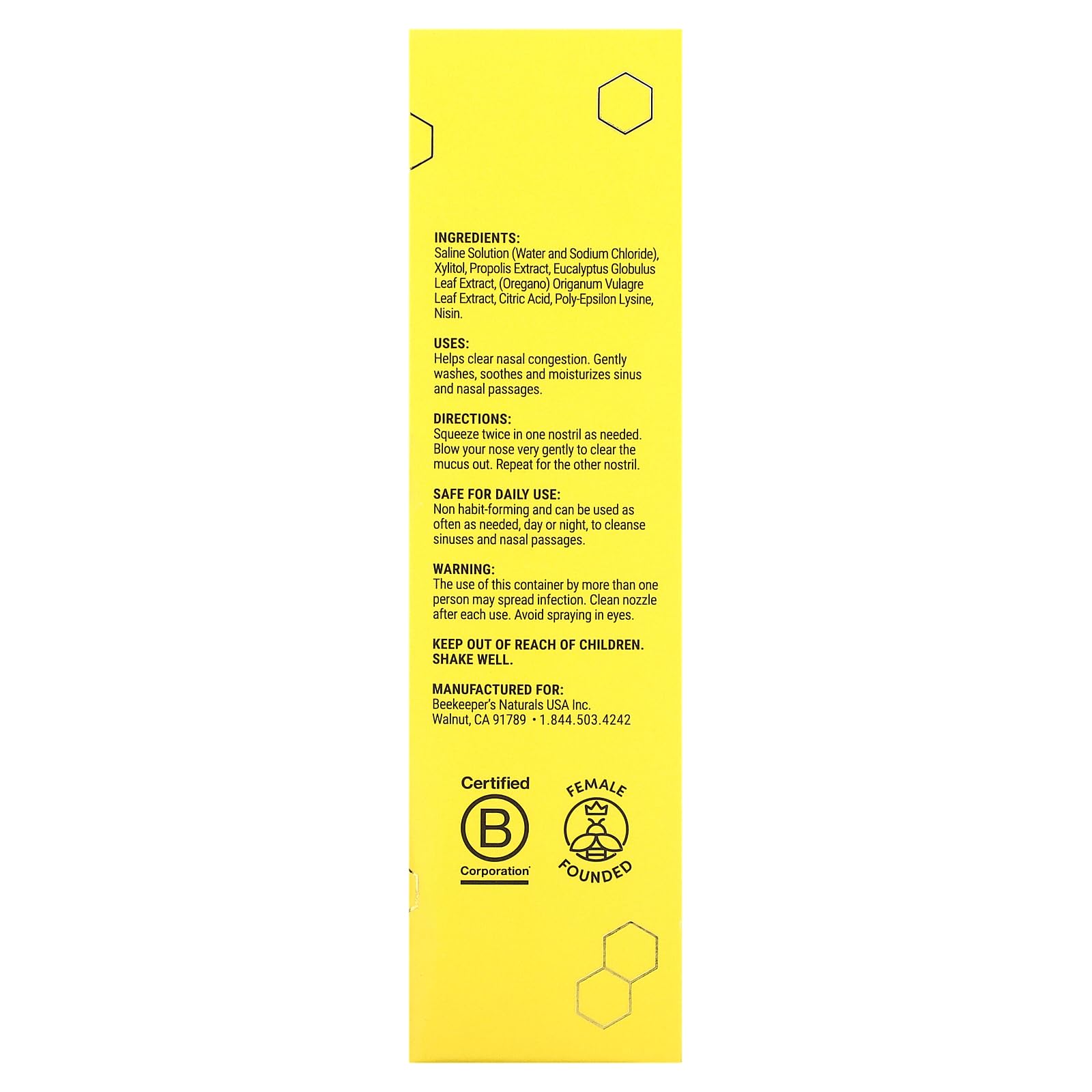 Beekeepers Naturals Propolis Plus Nasal Spray, 1 FZ