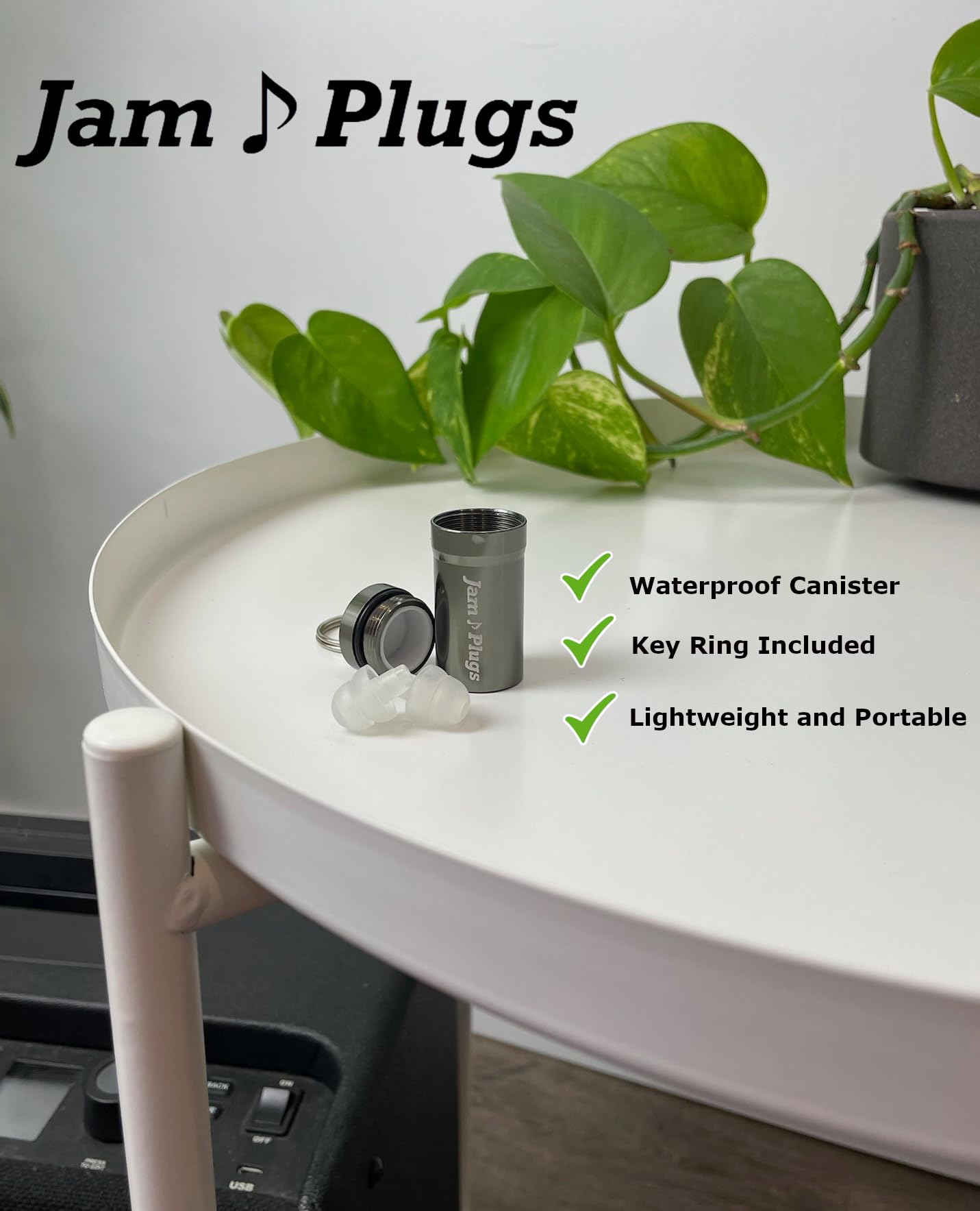 JamPlugs High Fidelity Ear Plugs for Concerts - Comfortable & Reusable (1 Pair)